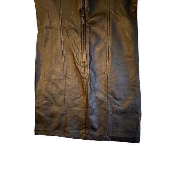 La Belle Roc Faux Leather Mini Dress Sz. S Studded Puff Sleeve Y2K Whimsygoth - Picture 7 of 16